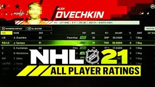 NHL 21 | ALL PLAYER RATINGS AND POTENTIALS