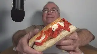 ASMR Eating Slice Chicken Cutlet Sub