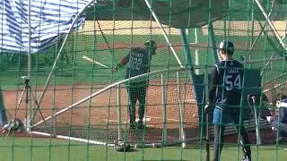 【スワローズ新人合同自主トレ】松本龍之介（堺シュライクス）のフリーバッティング〜ヤクルトスワローズ　戸田 2025年1月21日