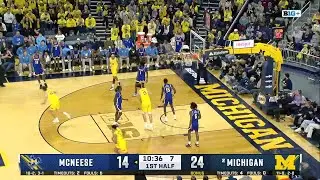 Elliot Cadeau Drains the Triple vs. McNeese St. | Michigan Basketball