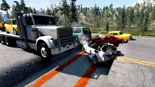 BeamNG.drive Cars vs Giant Pothole