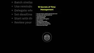 10 Secrets Of Time Management