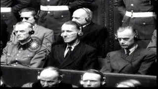 Nazi war leaders during Nuremberg trials in Nuremberg Germany. HD Stock Footage