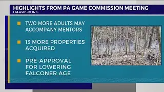 Pa Game Commission announces changes for mentored hunting, land purchases