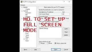 How to full screen your putty terminal window