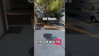 Oil stain removal #pressurewashing #lasvegas #driveway