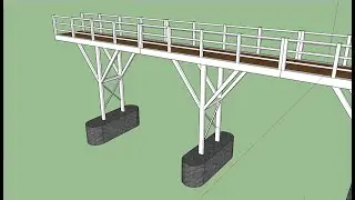 Sketchup Wooden Bridge Part 1