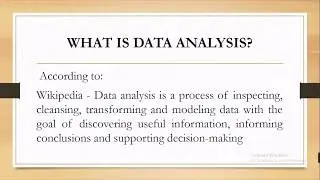 2.2 Basic insight on data, data analysis and algorithim