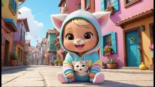 🐱 Little Kittens Singing in Cozy Town 🌸🎶 | Fun ABC, Numbers & Colors Song for Kids