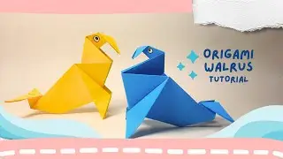 Easy Origami Tutorial || How To Make Origami Walrus || Origami Anjing Laut Lucu