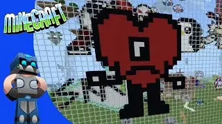 Minecraft: Como hacer Corazon Bad Bunny Pixel art Tutorial