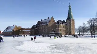 Schloss Raesfeld in Eis und Schnee