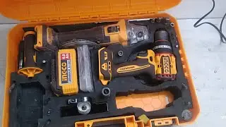 Ingco angle grinder & drill machine cordless combo like share comment subscribe