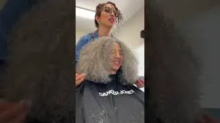 Curly cut & Transformation ✂️🔥 #curls #curlycut #hair #curly #grayhair #curlyhair #curlyhairstyles