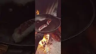 Survival Lilly style sausage cooking with the knotman.