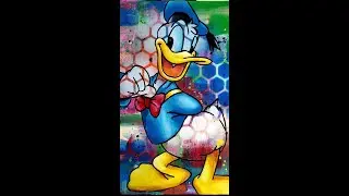 Donald Duck Pop Art Acrylic Painting #shorts
