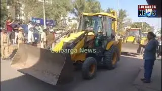 Shops in Front of Sharanabasaveshwar Temple Demolished Under Heavy Police Security in Kalaburagi
