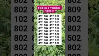 Find the 6 mistakes Number #brainteaser #puzzle #search #find 