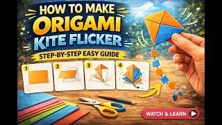 How to Make an Origami Kite Flicker | Easy Paper Toy That Flies!