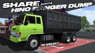 Share livery&PPL || mod bussid truck hino ranger ff dump trondol