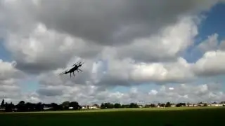 Black SYMA X5SC quadcopter outdoor flight with amazing clouds!