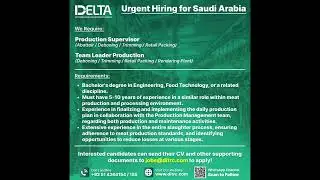 🚨 Urgent Hiring for Saudi Arabia!