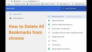 How to delete all Bookmarks saved in chrome Bookmark Manager ||Delete Multiple Bookmarks