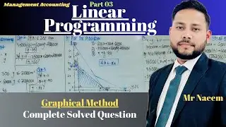 Linear Programming | Graphical Method | Part 03 I Numerical Question Solved | Sir Naeem