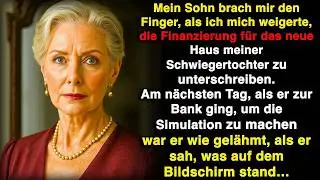 Mein Sohn brach mir den Finger, weil ich mich weigerte, für das Haus zu unterschreiben!