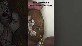 Teddy Bear rock painting tutorial