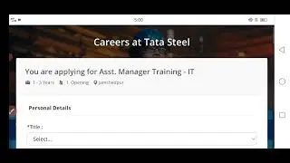 Assistant Manager ll Tata Steel Recruitment ll Freshers can apply ll #tatasteel #freshers #job