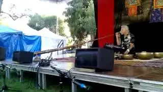 Karma Moffet - Tibetan Superhorn and Singing Bowls - Berkeley Himalayan Fair 2012