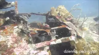 Diving @ B-24 Liberator Bomber Wreck, Togian Islands