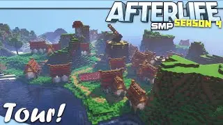 Mushroom Island Village Base Tour! | Minecraft AfterLife SMP [FINALE] - Minecraft 1.18 Survival