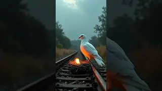 The Story of a Brave Pigeon Nest and Eggs on the Railway Track | True Animal Story#ai #pigeon#shorts