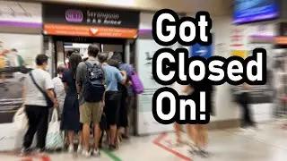 Closed too fast! Short doors opening interval at Serangoon North East Line station