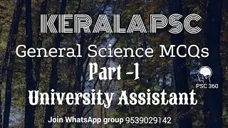 Kerala PSC || General Science  MCQs Part 1