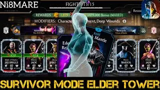 FW Survivor Mode elder Tower Battle | Assassin Jade With Dark Mentle Gameplay | MK Mobile
