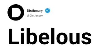 Libelous Meaning In English