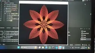 creating a beautiful flower using python language. ❤️