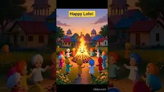 Happy Lohri 🔥🌟 - Sundri Mundri  #lohri #punjabi #kids #ytshorts #cartoon #trending #animation #funny