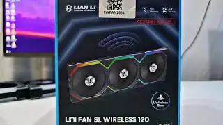Lian Li UNI Fan Reverse Blade SL120 Wireless Non LCD Black Kit Unboxing