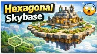 I Built a Hexagonal Skybase in Minecraft 😲 | MineHex #Minecraft#MineHex#Gaming video
