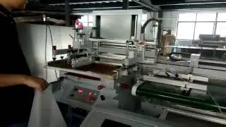 Auto take off screen printing machine