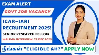ICAR-IARI SRF Job 2025! ₹42,000+ HRA | Walk-in Interview 22 DEC | All India Govt Jobs 2025