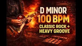Heavy Groove Rock Backing Track in D Minor – 100 BPM Classic Guitar Jam