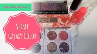Satisfying Slime Video| Pink And Purple Color Make up into Slime | Superstar Galaxy Slime Color| Fun