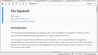 Python - Eta squared