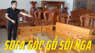 Bộ Bàn Ghế Sofa Góc Gỗ Sồi Nga, Bàn ghế Gỗ Sồi Giá Rẻ | Đồ Gỗ XUANBAC