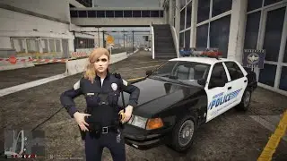 Gta 5 LPSDFR Vanilla Mods Playing As a LS Airport Female Police - Stanier 2ND Gen Patrol